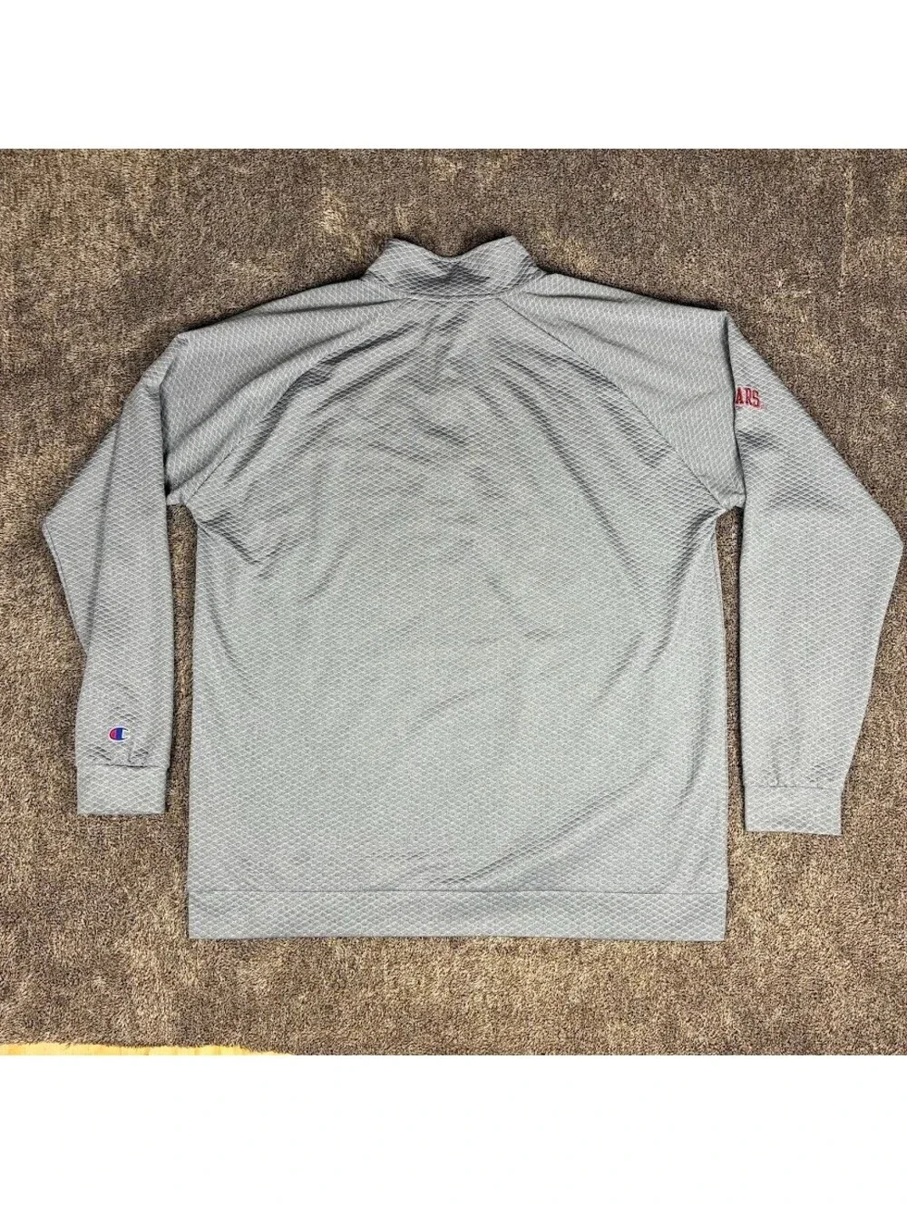 Champion Washington State Cougars Quarter Zip Pullover Mens Size XLarge Grey